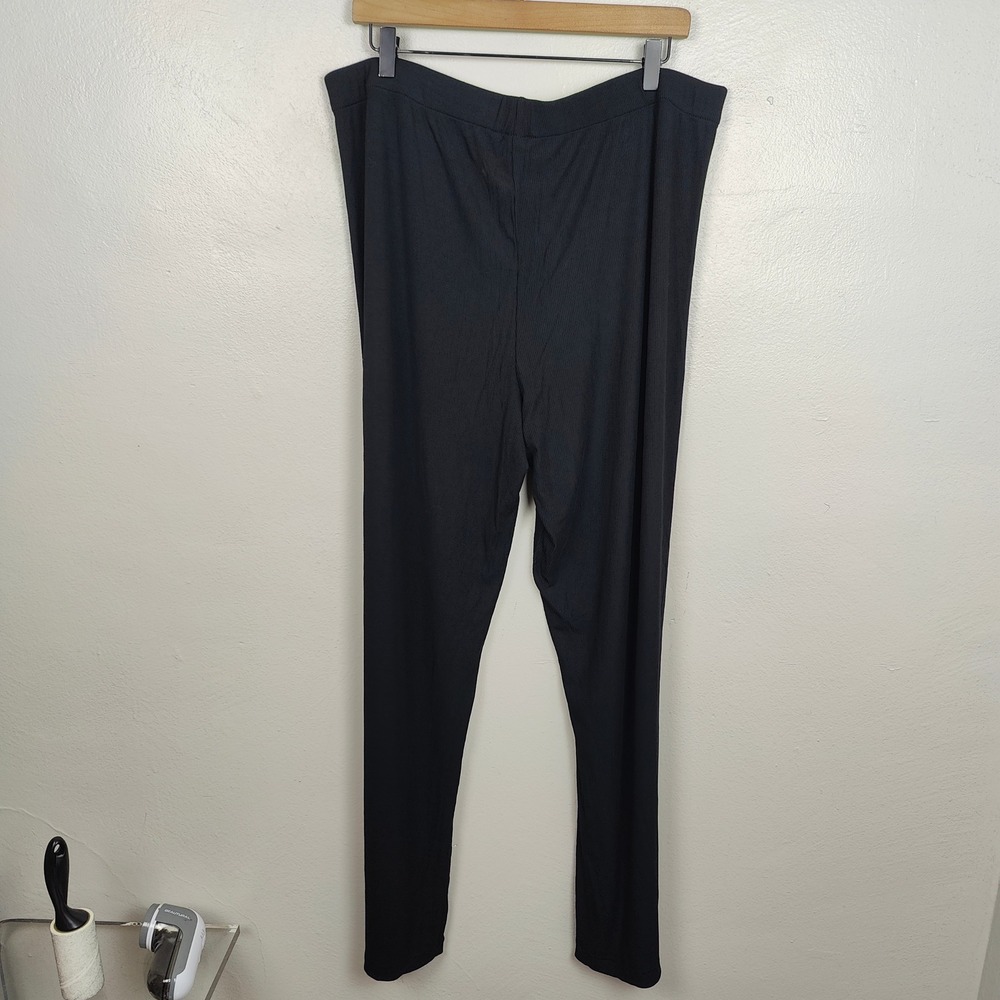 SKIMS Black Jersey Knit Wide- Leg Pants - Picture 6 of 9